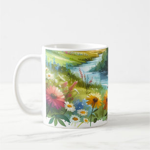 Wildflowers and Stream in Spring Valley Coffee Mug