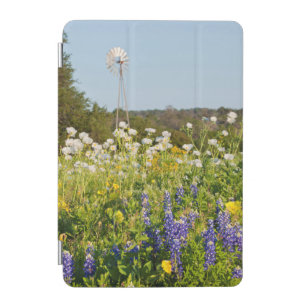 Wildflowers And Windmill In Texas Hill Country iPad Mini Cover