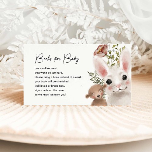Wildflowers and Woodland Animals Book Request Enclosure Card