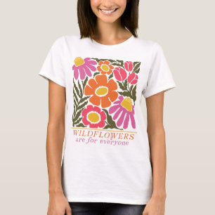 Wildflowers are for Everyone Modern Nouveau Style T-Shirt