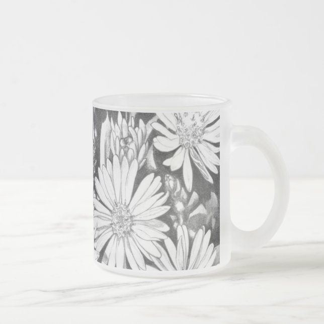 Wildflowers Art Beer Glass Honey Bee & Flowers Cup (Right)