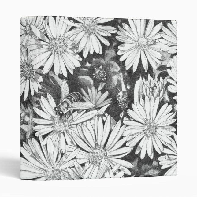 Wildflowers Art Binder Honey Bee & Flowers Gifts (Front/Spine)