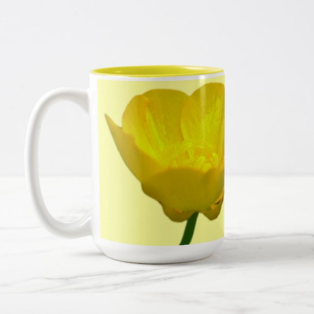 Wildflowers Art Coffee Cup Buttercup Flower Cup (Left)