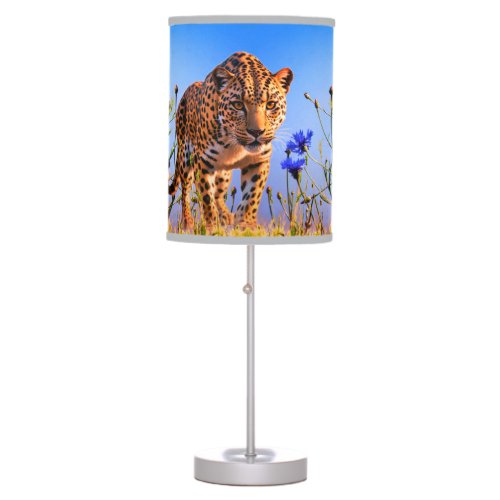 WildFlowers Artsy leopard Cat  Table Lamp