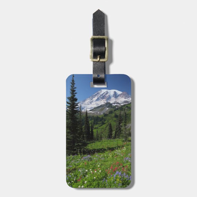 Wildflowers at Mount Rainier Luggage Tag (Front Vertical)
