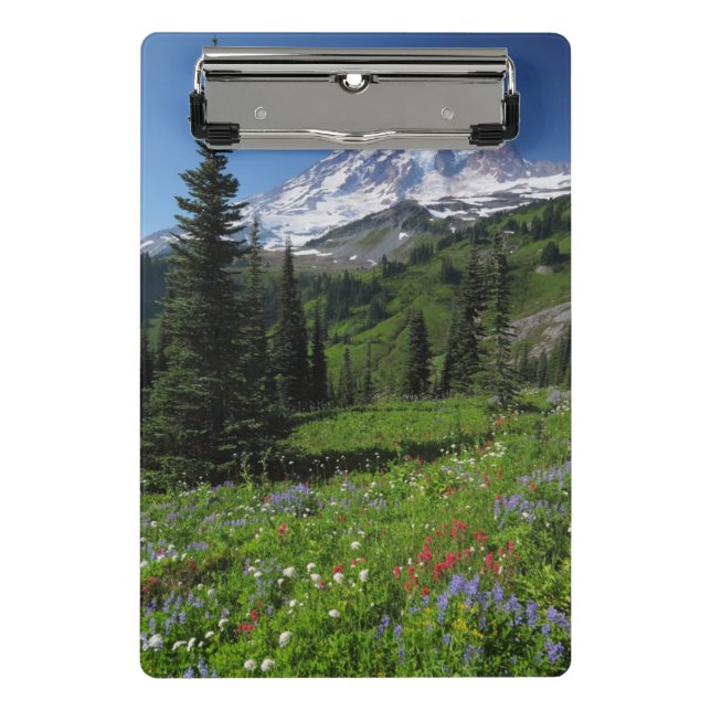 Wildflowers at Mount Rainier Mini Clipboard (Front)