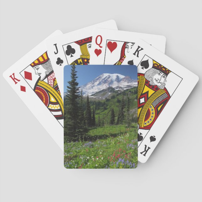 Wildflowers at Mount Rainier Poker Cards (Back)