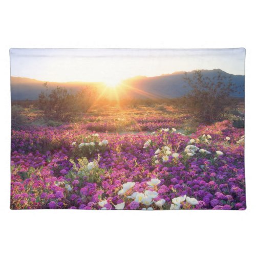 Wildflowers at sunset  Anza_Borrego Desert Cloth Placemat