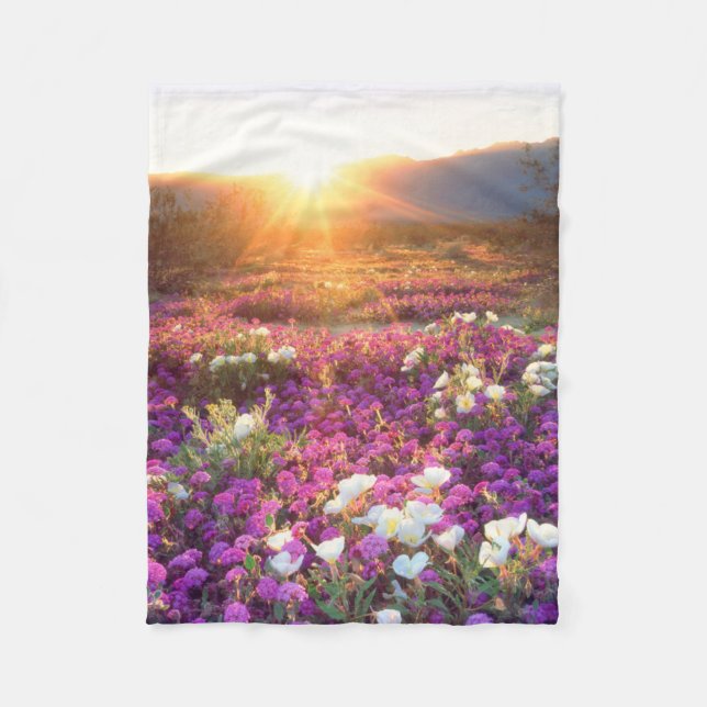 Wildflowers at sunset | Anza-Borrego Desert Fleece Blanket (Front)
