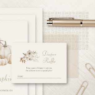 Wildflowers Autumn Fall Baby Shower Diaper Raffle Enclosure Card