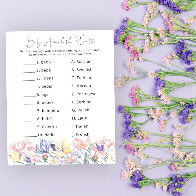 Wildflowers Baby around the world game (Creator Uploaded)