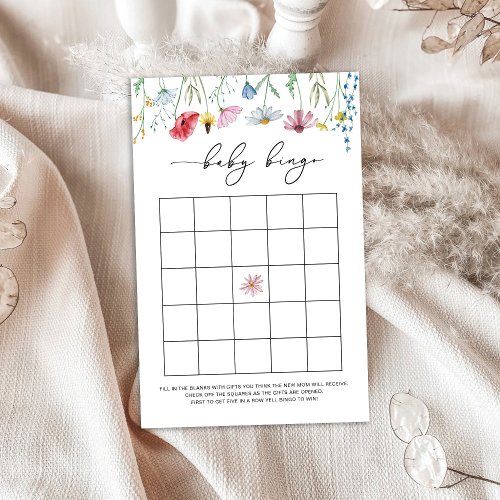 Wildflowers Baby Bingo Game