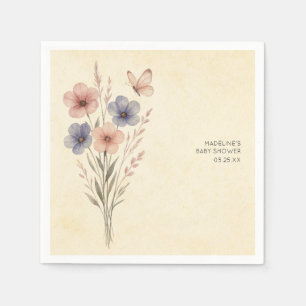 Wildflowers Baby in Bloom Baby  Napkins