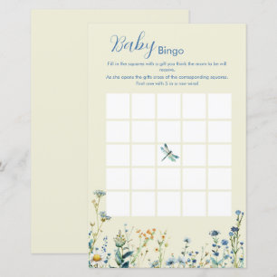 Wildflowers baby in bloom baby shower Bingo game