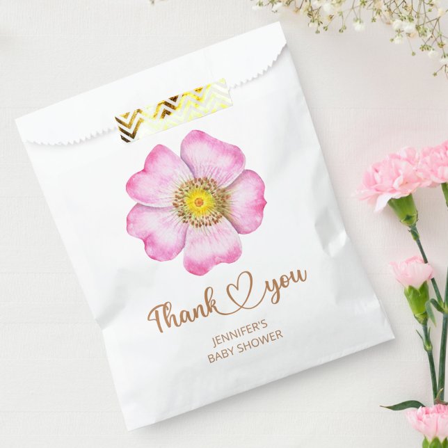 Wildflowers baby in bloom baby shower  favor bag (Creator Uploaded)
