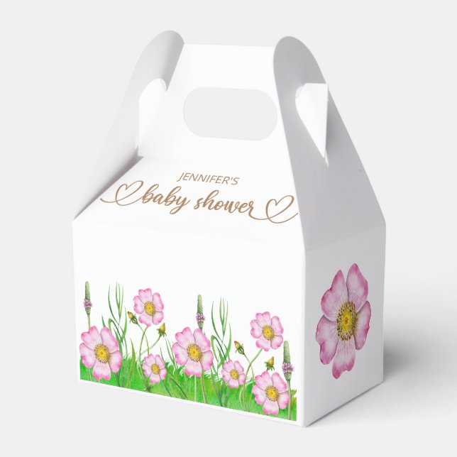 Wildflowers baby in bloom Baby shower Favor Box (Front Side)