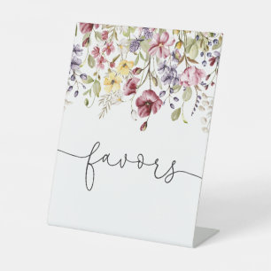 Wildflowers Baby In Bloom Baby Shower Favors Pedestal Sign