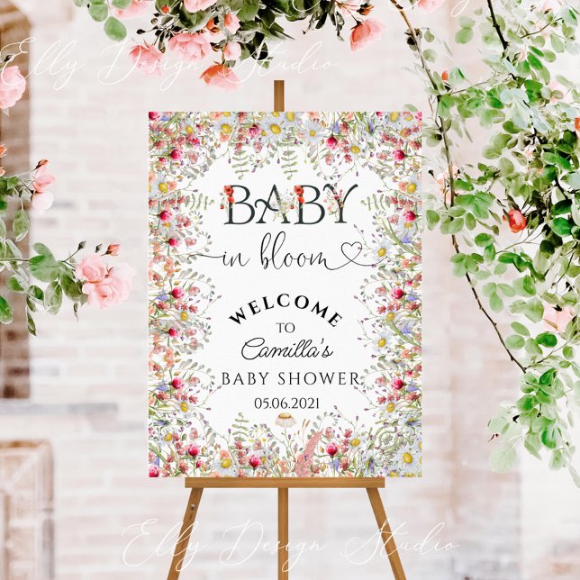 Wildflowers Baby In Bloom Baby Shower Foam Board (Creator Uploaded)