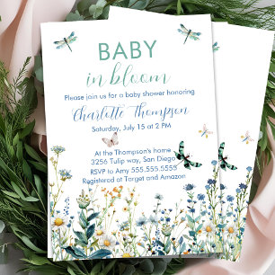 Wildflowers baby in bloom baby shower invitation
