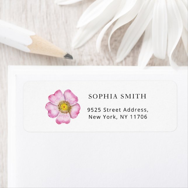 Wildflowers baby in bloom baby shower label (Insitu)