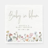 Wildflowers Baby In Bloom Baby Shower Napkins