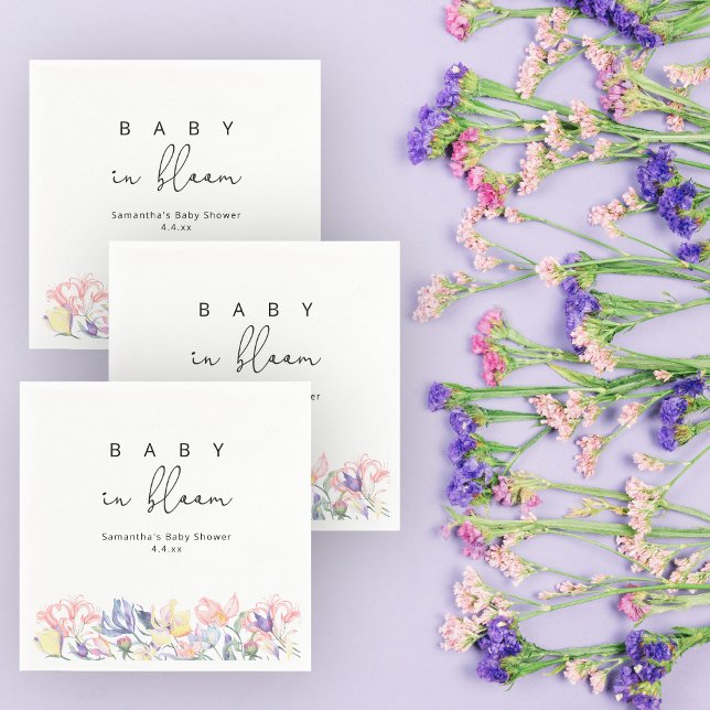 Wildflowers - Baby in bloom baby shower Napkins (Creator Uploaded)
