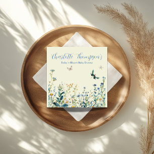 Wildflowers baby in bloom baby shower  napkins