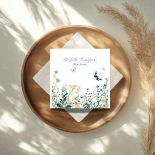 Wildflowers baby in bloom baby shower napkins