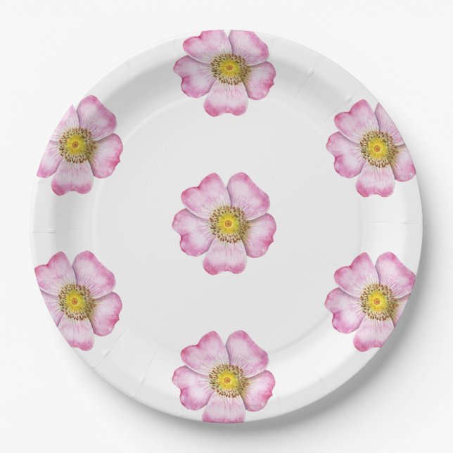Wildflowers Baby In Bloom Baby Shower Paper Plates (Front)