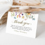 Wildflowers Baby In Bloom Baby Shower Thank You Card