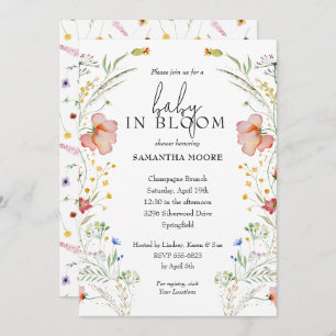 Wildflowers Baby in Bloom Shower Invitation