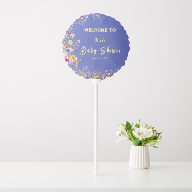 Wildflowers Baby Shower Balloon (In SItu)