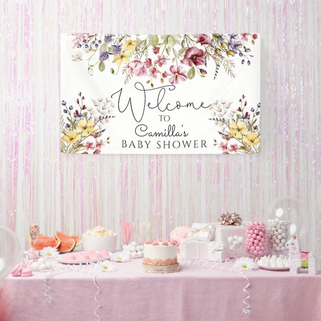 Wildflowers Baby Shower Banner (Party)