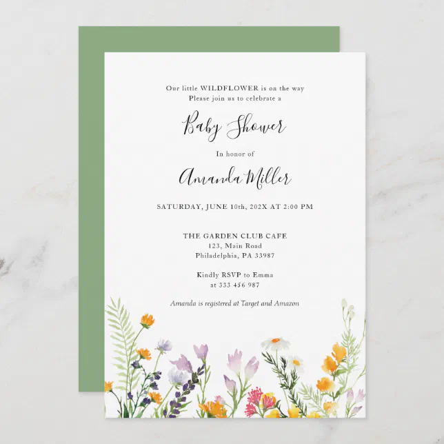 Wildflowers Baby Shower Boho Spring Save The Date | Zazzle