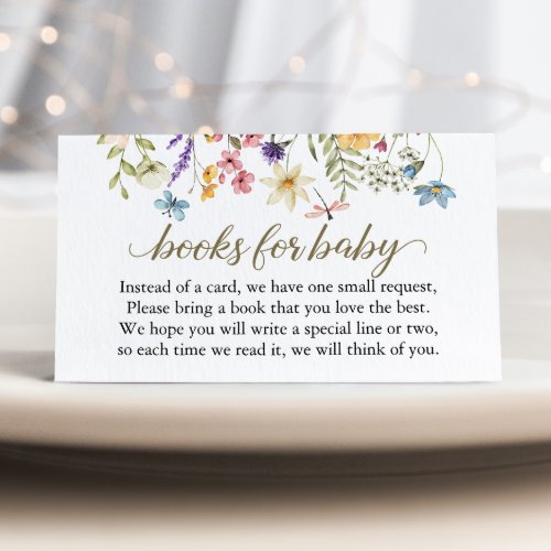 Wildflowers Baby Shower Book Request Baby In Bloom Enclosure Card