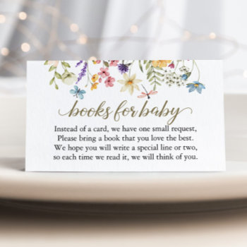 Wildflowers Baby Shower Book Request Baby In Bloom Enclosure Card by LoveandWishesPaperie at Zazzle