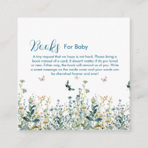 Wildflowers baby shower books for baby enclosure card