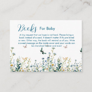 Wildflowers baby shower books for baby enclosure card