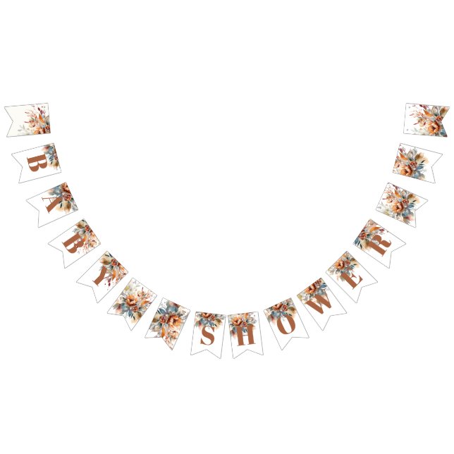   wildflowers baby shower  bunting flags (All)