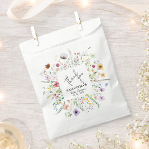 Wildflowers Baby Shower Favor Bag