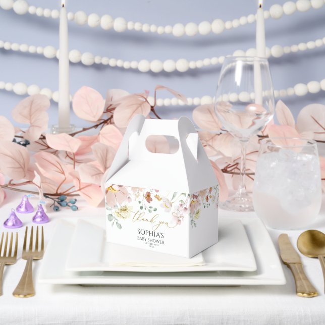 Wildflowers Baby Shower  Favor Boxes (Wedding)