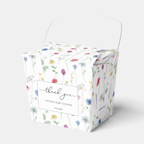 Wildflowers Baby Shower Favor Boxes