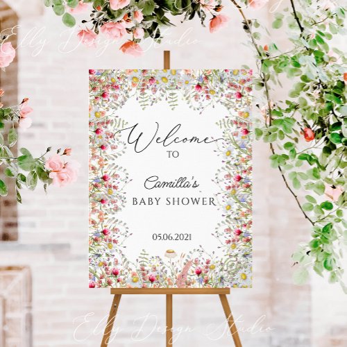 Wildflowers Baby Shower  Foam Board