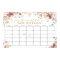 Wildflowers Baby Shower Guess Due Date Calendar