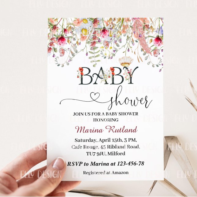 Wildflowers Baby Shower Invitation (Creator Uploaded)