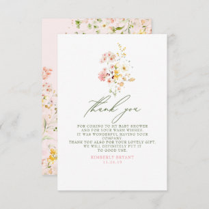 Wildflowers Baby Shower Little Thank You