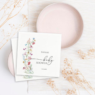 Wildflowers Baby Shower Napkins