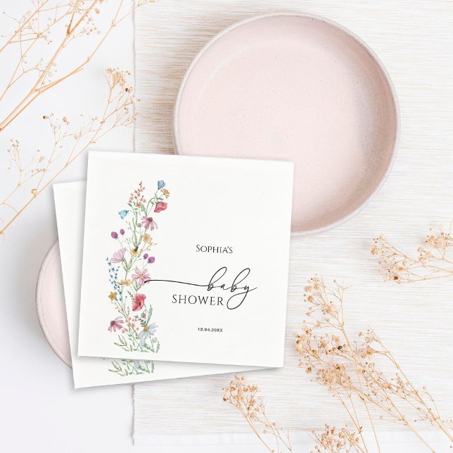 Wildflowers Baby Shower Napkins (Creator Uploaded)
