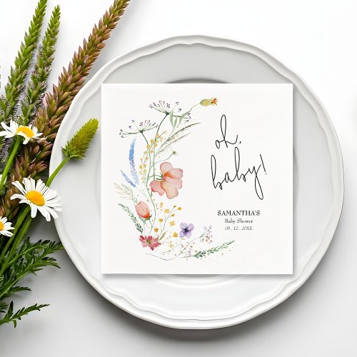 Wildflowers Baby Shower Napkins