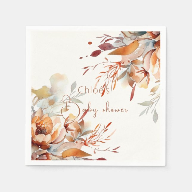 wildflowers baby shower  napkins (Front)